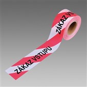 DEN BRAVEN Bariérová páska 100mm*250bm červeno-bílá potistk ZÁKAZ VSTUPU